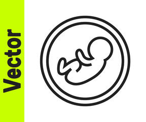 Black line Baby icon isolated on white background. Vector.