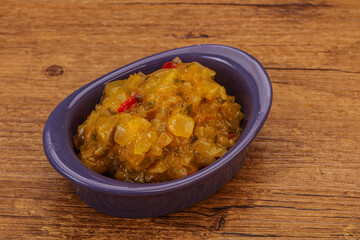 Relish sauce with cucumbers and mustard