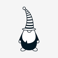 Christmas Dwarf character. Vector illustration