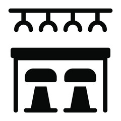 
Drinking corner, solid icon of night bar 
