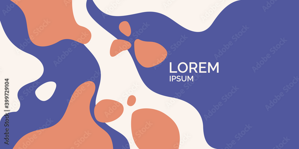 Poster modern backgrounds with abstract elements and dynamic shapes. compositions of colored spots. vector 