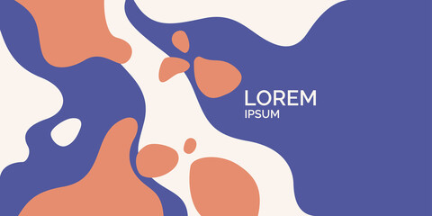 Modern backgrounds with abstract elements and dynamic shapes. Compositions of colored spots. Vector illustration.