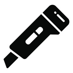 paper cutter glyph icon, school and education icon