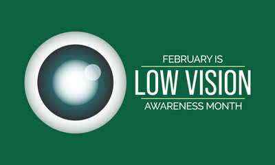 Vector illustration on the theme of National AMD age related Macular Degeneration and Low vision awareness month observed each year during February.