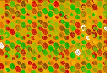 Light Green, Red vector background with bent lines.