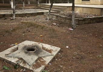 Monument to dead of World War II in Mehemmedi. Azerbaijan