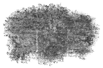 Rusty metal aged shabby industrial grunge texture pattern for making brush isolated on white...