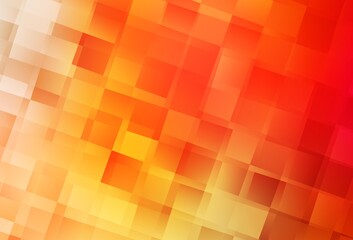 Light Red, Yellow vector background with rectangles.