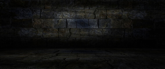 scene 3d vintage wall, abstract background room corner