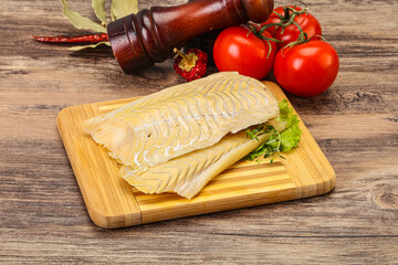 Raw cod fish for cooking