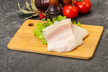 Raw pangasius fillet for cooking