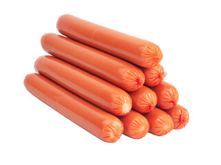 Tasty sausage appetizer isolated on the white