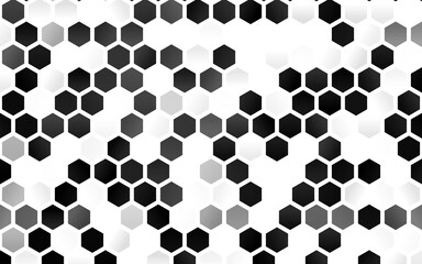 Light Silver, Gray vector pattern with colorful hexagons.