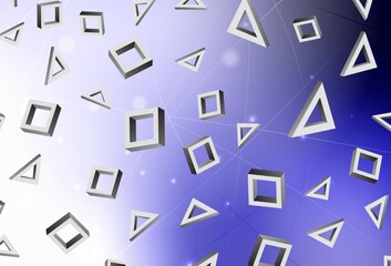 Light Purple vector pattern in square style.