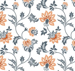 Colorful wedding card design, paisley floral pattern , India  © SIRIUS*