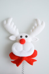 Holiday element. merry christmas and happy new year. Horns on the head.