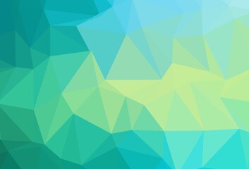 Light Green, Yellow vector blurry triangle template.