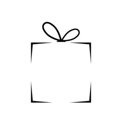 Gift box icon isolated on white background