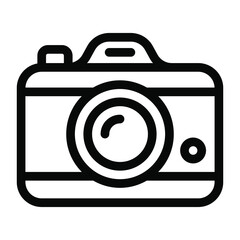 
Camera, photography equipment icon in solid design 

