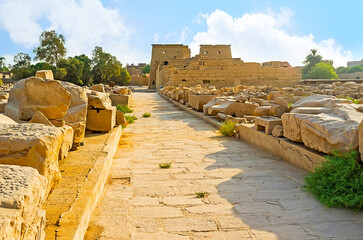 The way among the ruins, Karnak Temple, Luxor, Egypt