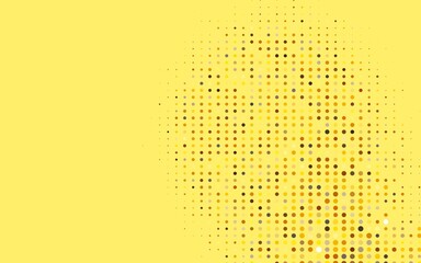 Light Yellow, Orange vector pattern with spheres.