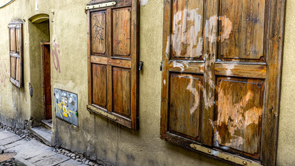 drewniane stare okiennice © Franciszek