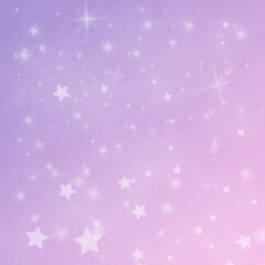 Fantasy Kawaii Starry Skies Background in purple gradient. Scrapbooking and Craft Paper High Resolution