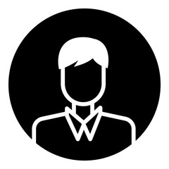 Interface User Avatar Flat Icon Isolated On White Background