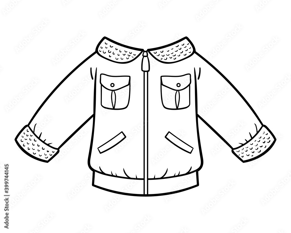 Wall mural coloring book, kids aviator jacket