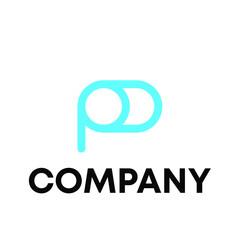 Obraz premium P Mail Box logo design
