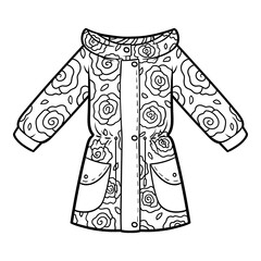 Coloring book, Girls parka jacket © ksenyasavva