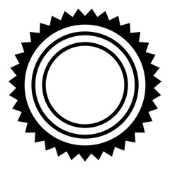 Warranty Stamp Sign Flat Icon Isolated On White Background