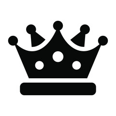
Royal headpiece, solid icon of crown 
