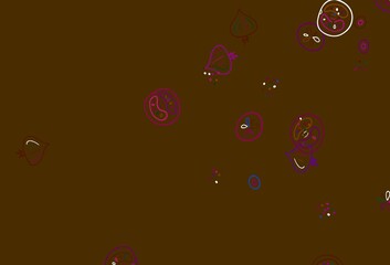 Light Multicolor vector texture with delicious snacks.