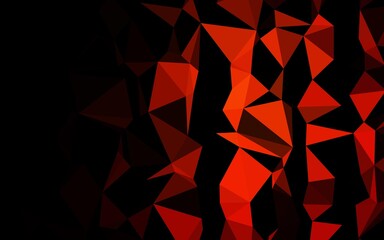 Dark Red vector triangle mosaic cover.