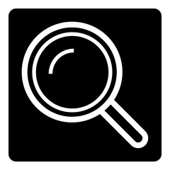 Magnifying Glass Search Zoom Flat Icon Isolated On White Background