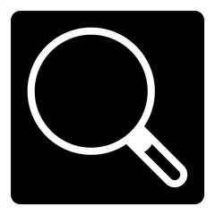 Magnifying Glass Search Zoom Flat Icon Isolated On White Background