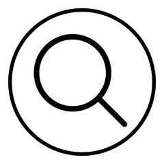 Magnifying Glass Search Zoom Flat Icon Isolated On White Background