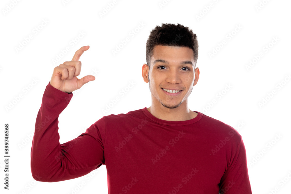 Wall mural latin guy with short afro hair