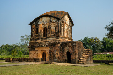 Fototapeta na wymiar Ruins of the Dimasa Kingdom in Khaspur in the state of Assam, India.