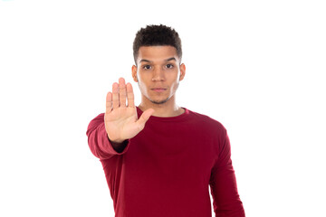 Latin guy with short afro hair