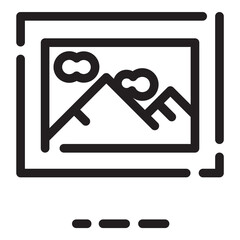 Image Picture Frame Flat Icon Isolated On White Background