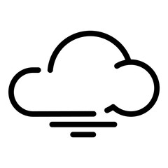 File Cloud Computer Service Flat Icon Isolated On White Background