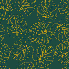 seamless pattern with monstera on a colored background.
used in web design, branding, product design, and interior design
