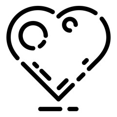 Favorite Heart Bookmark Flat Icon Isolated On White Background