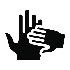 Couple holding hands icon of solid style 