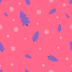 Christmas seamless pattern, Xmas poster design template, vector illustration 