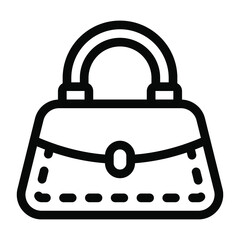 
Ladies handbag,purse icon of glyph style 
