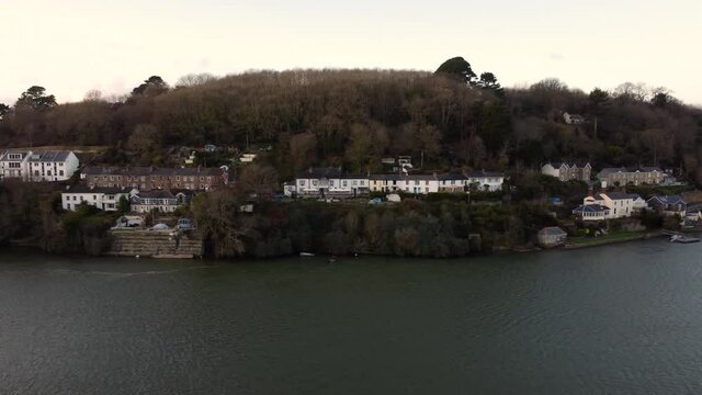 Malpas near the river fal and Truro looking across the boats 