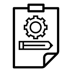 Fototapeta premium Architecture Design Plan Flat Icon Isolated On White Background